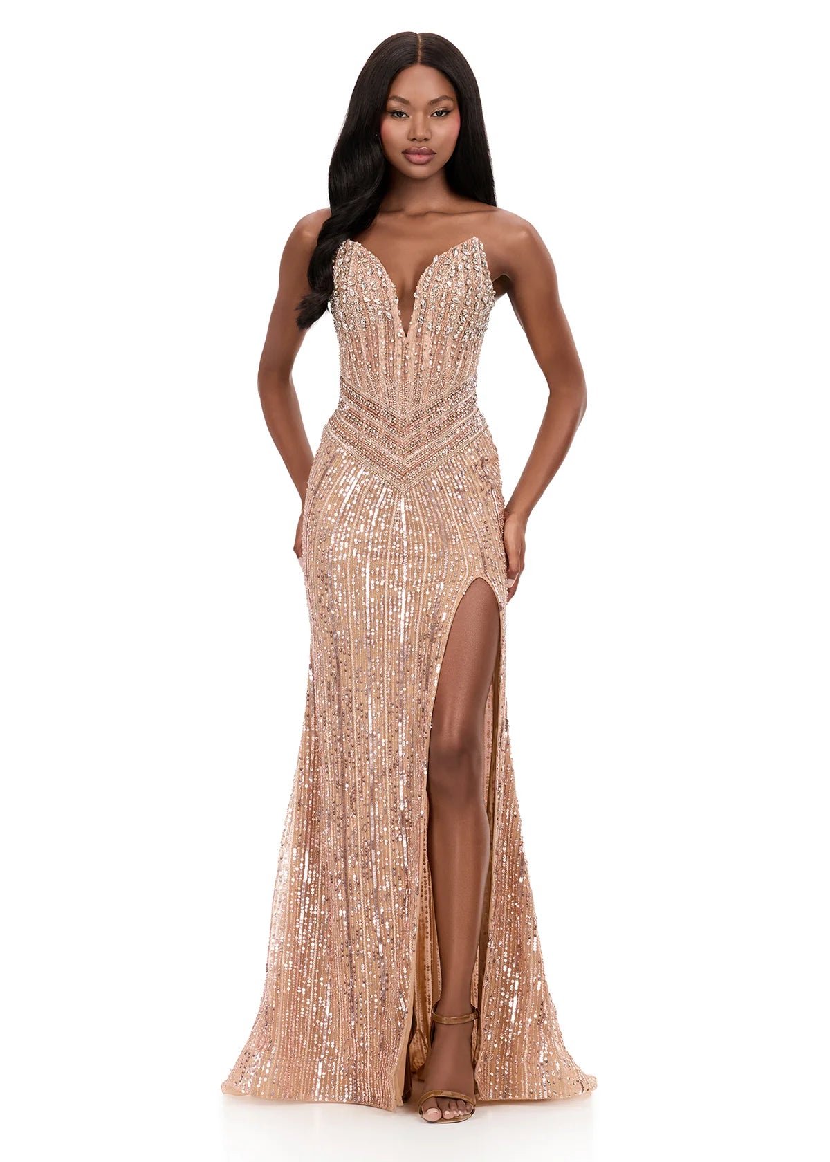 12274_RoseGold_1 Liora Gown - Image 1
