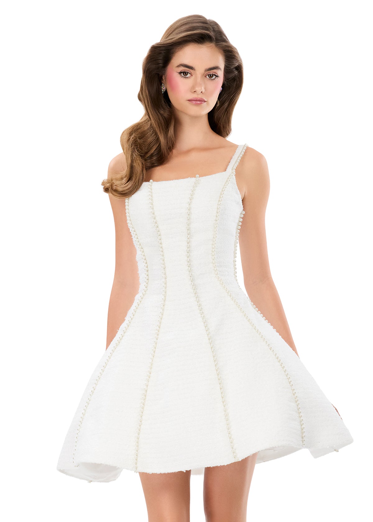4982_Ivory_1 Cavira Mini Dress - Image 1