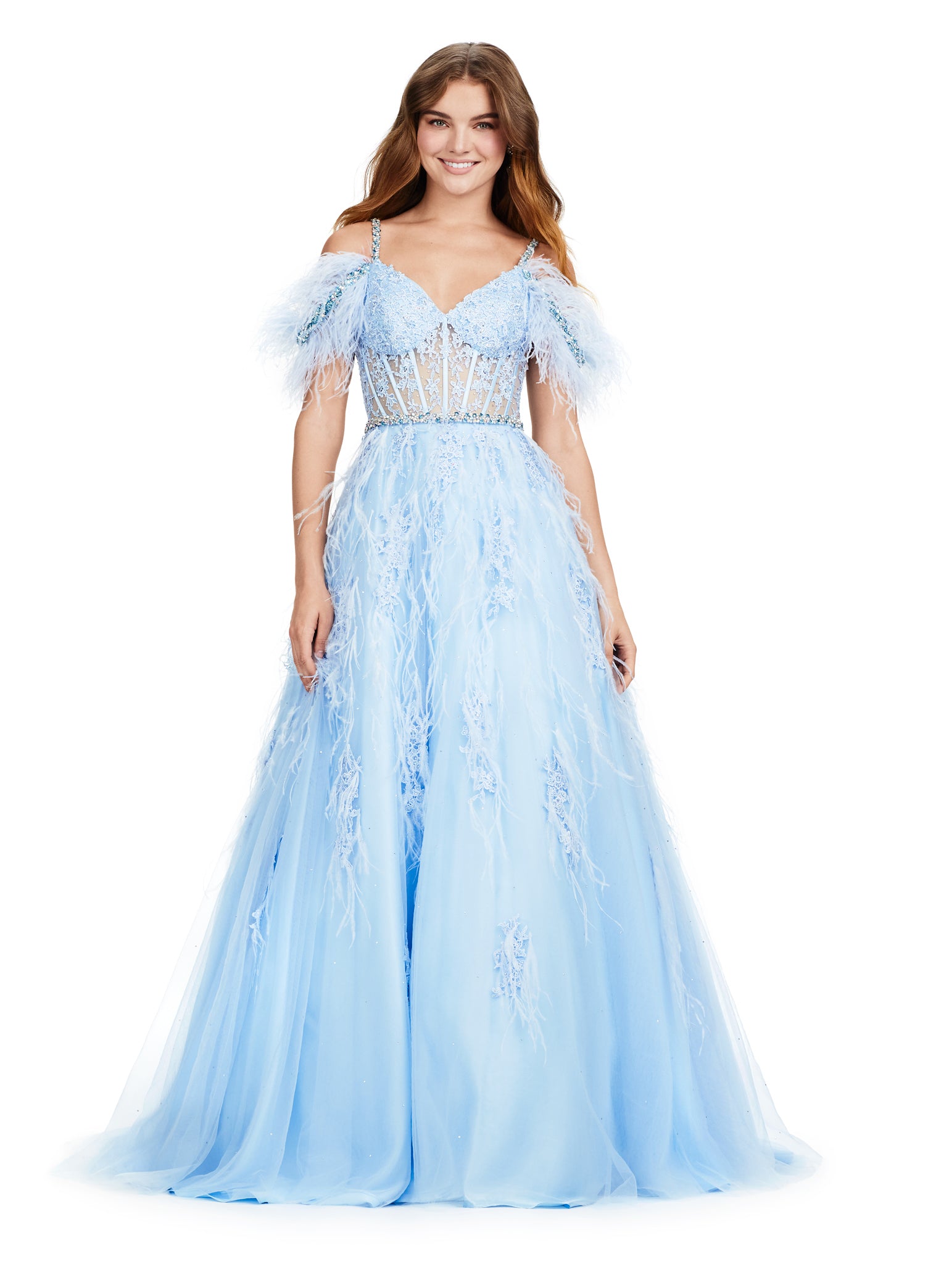ASHLEYlauren_11447_Sky_Dahlia_Gown Dahlia Gown - Image 1