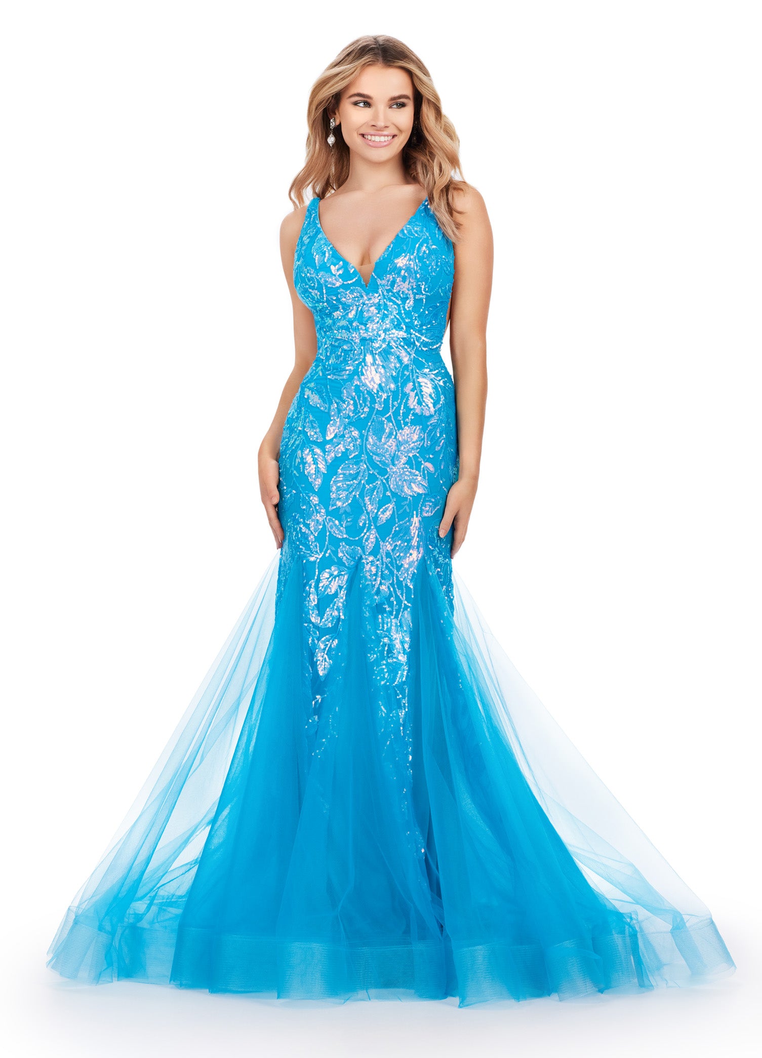 ASHLEYlauren_11472_Ocean_Sophia_Evening_Gown Sophia Gown - Image 1