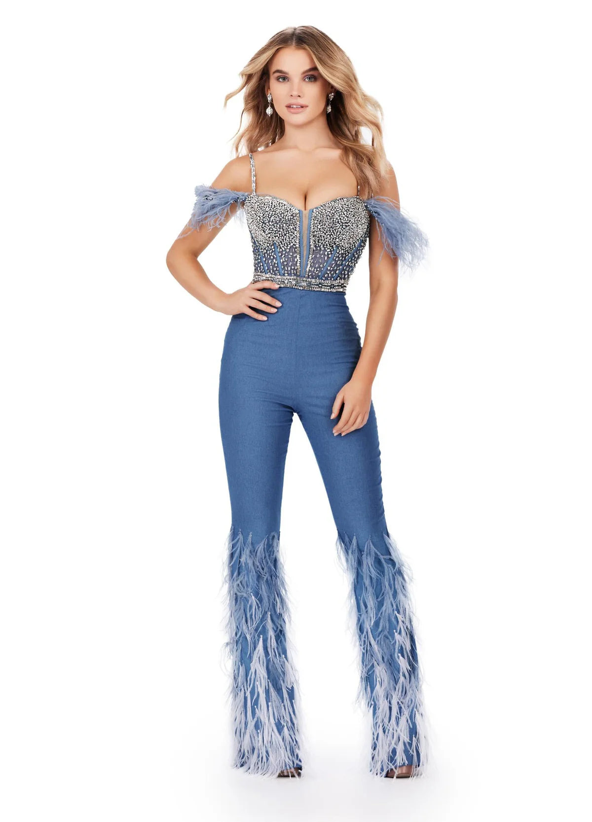 ASHLEYlauren_11513_Blue_Eloise_Jumpsuit Eloise Jumpsuit - Image 1