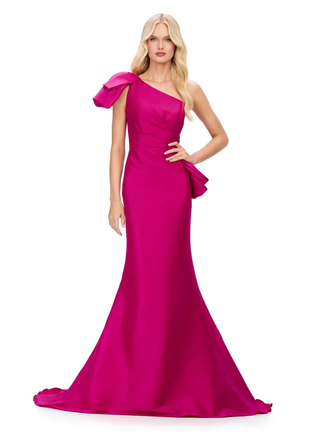ASHLEYlauren_11722_Fuchsia_Milan_Evening_Gown Milan Gown - Image 1